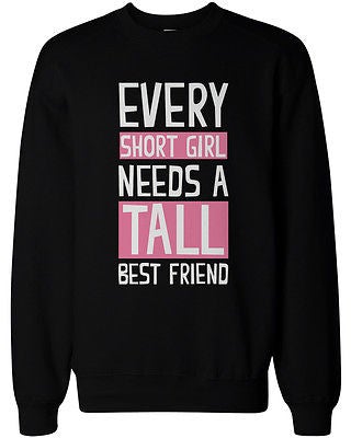 Tall And Short Best Friend Matching Sweatshirts For Best Friends Bff Gift - 365 In Love