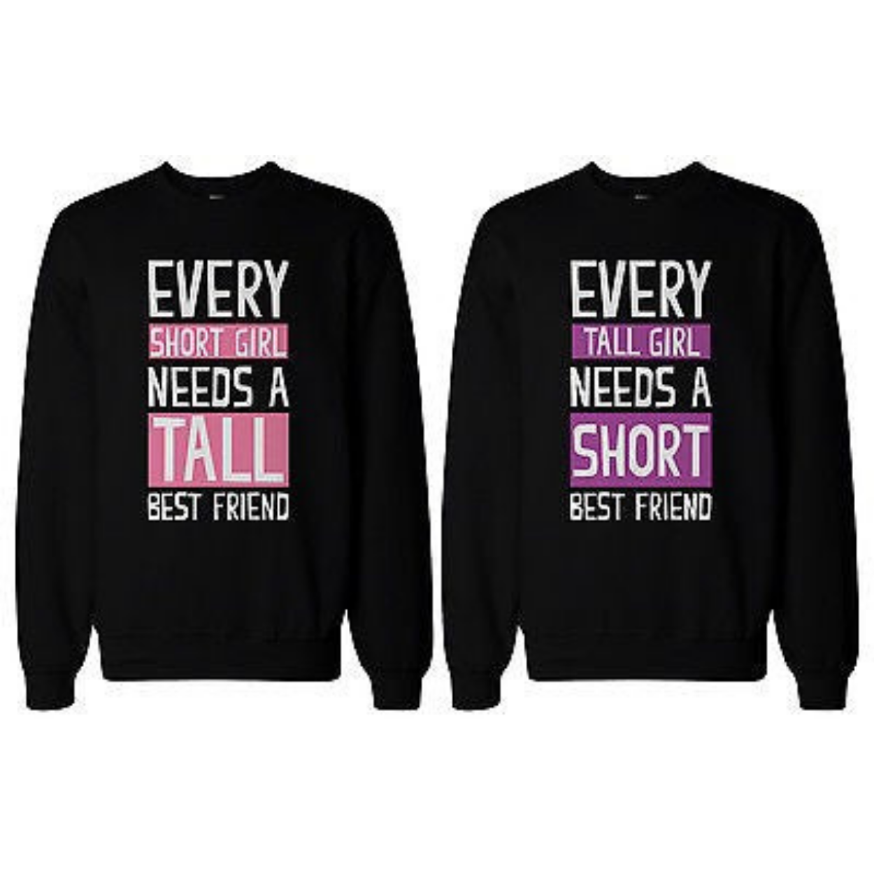 Tall And Short Best Friend Matching Sweatshirts For Best Friends Bff Gift - 365 In Love