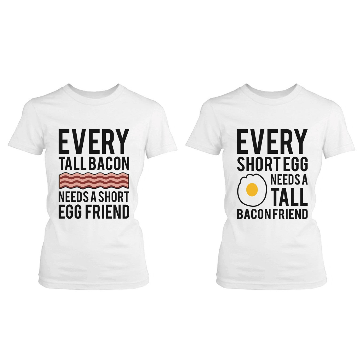 Bacon and Egg Matching Couple Tank Tops Set for Funny Couples Gifts