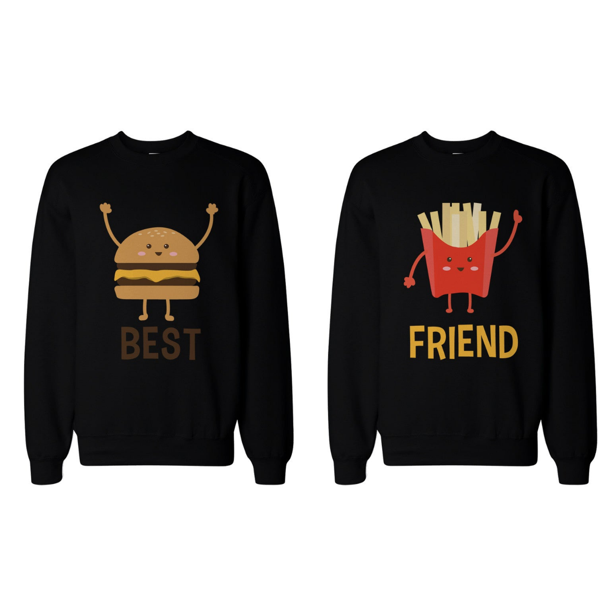 Burger and Fries BFF Sweatshirts