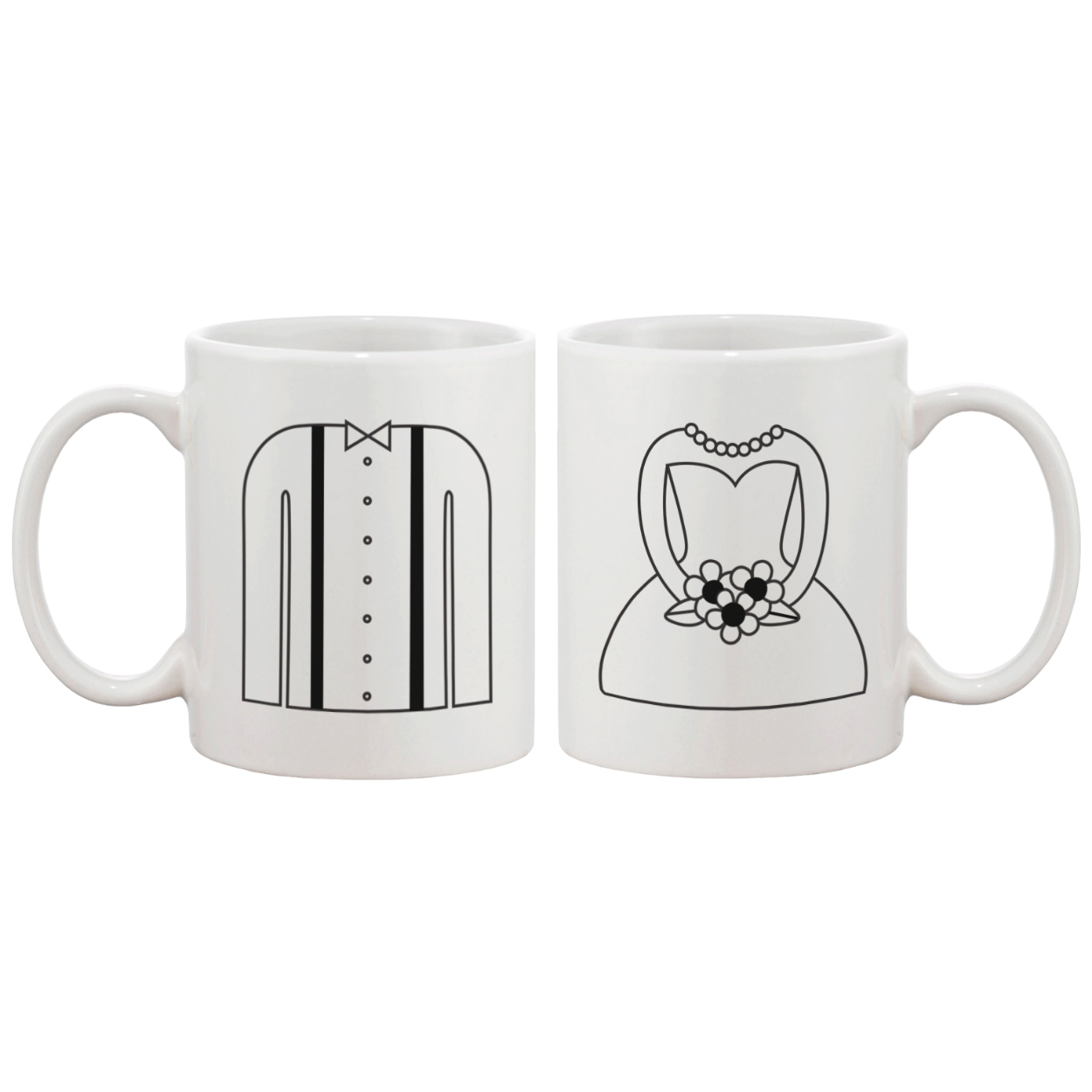 Set of 2 Matching the Day We Became Us Personalized Mugs, Anniversary Gift,  His and Hers Mugs, Custom Couple Mugs, Couples Mug Set 