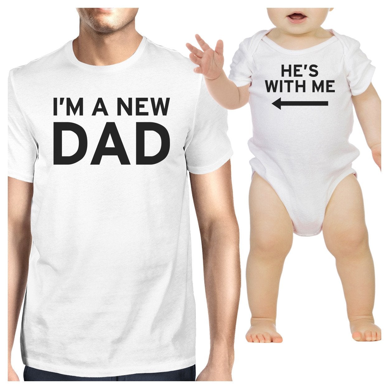 I'M A New Dad White Dad And Baby Bodysuit Unique Fathers Day Gifts - 365 In Love