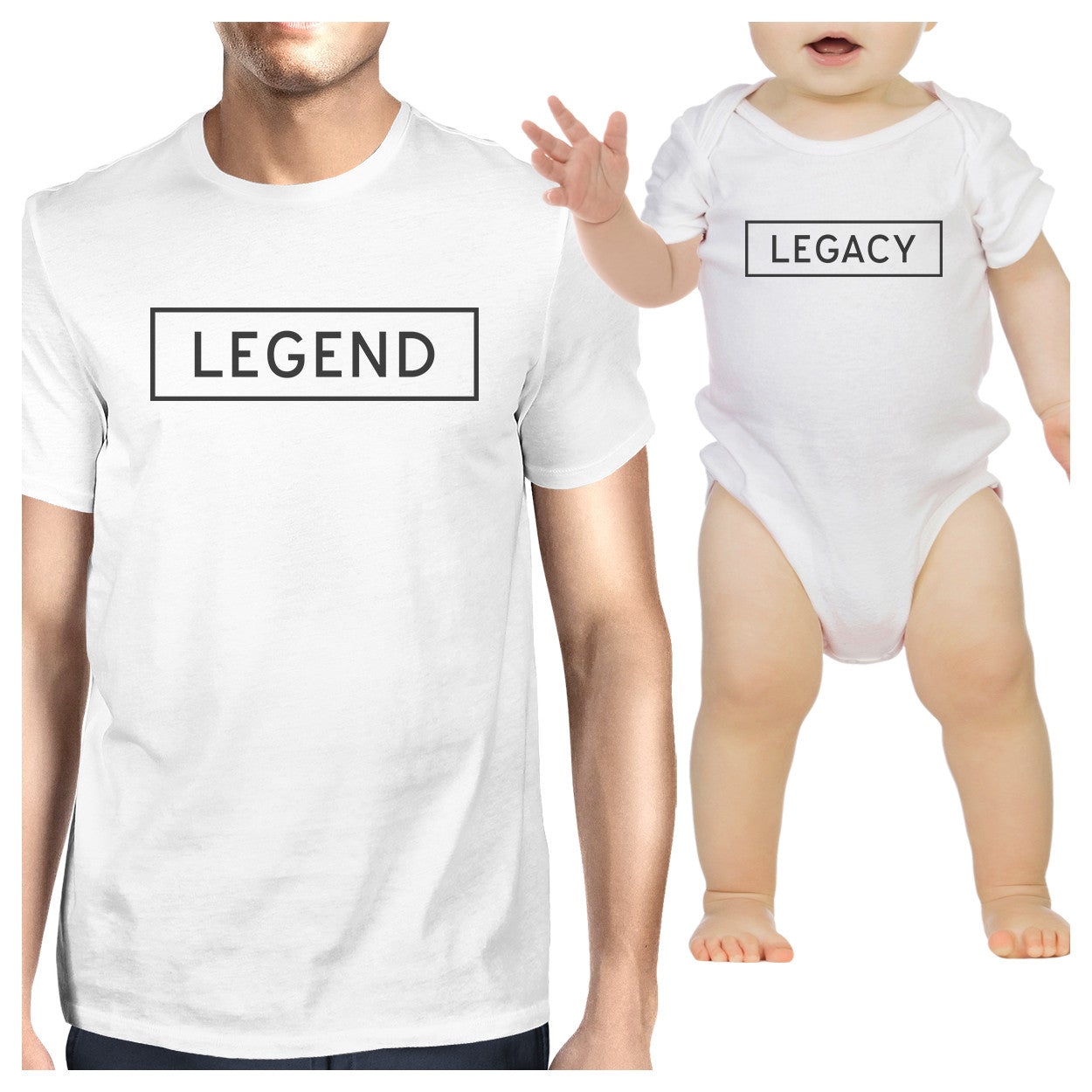 Legend Legacy White Dad Baby Funny Matching Graphic Tops Cute Gifts - 365 In Love