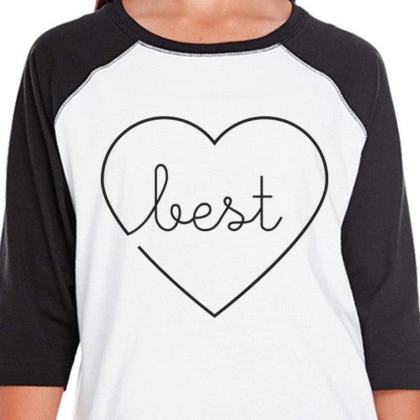 Best Babes Kid and Pet Matching Black And White Baseball Shirts