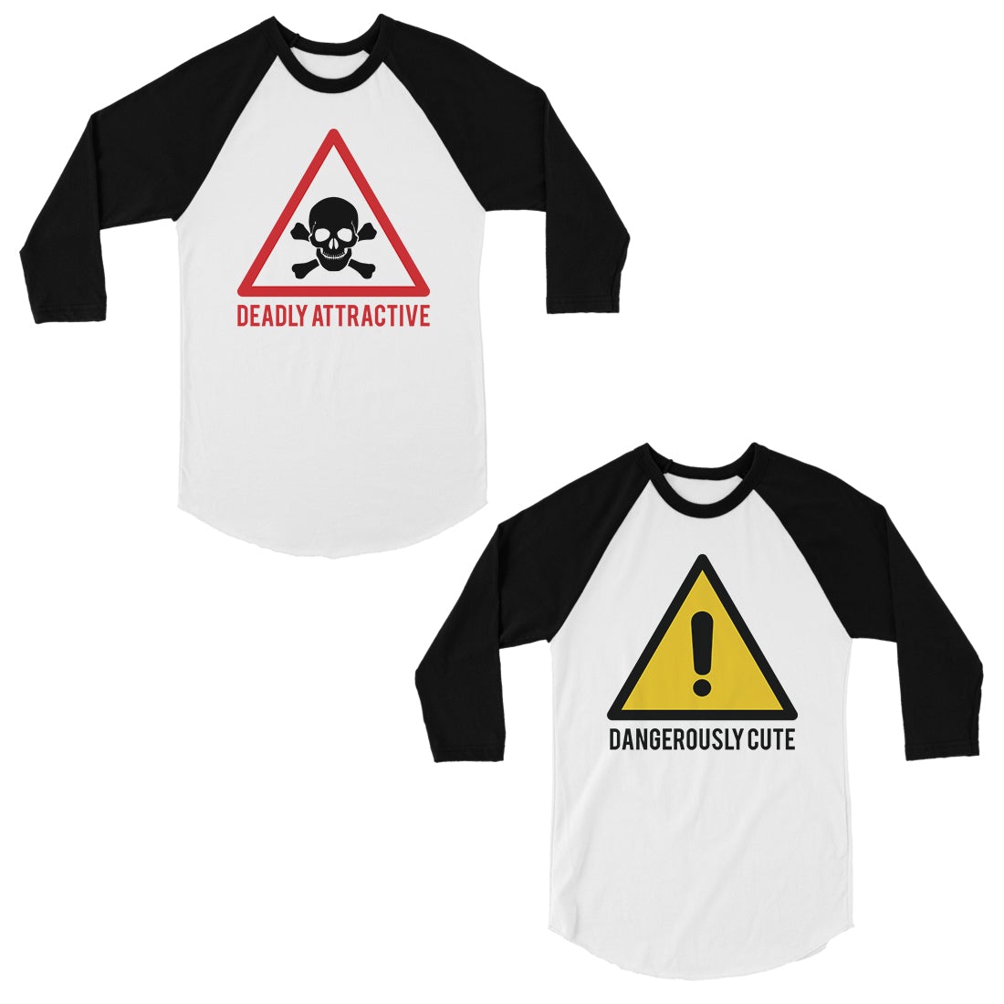 Attractive and Cute Matching Baseball Shirts Funny Couples Gifts White
