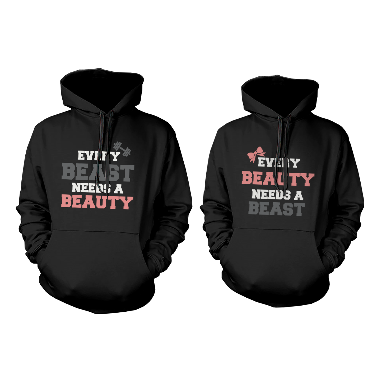 Beauty Beast Couple Hoodies