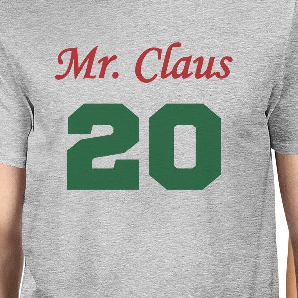 Mr. And Mrs. Claus Matching Couple Grey Shirts