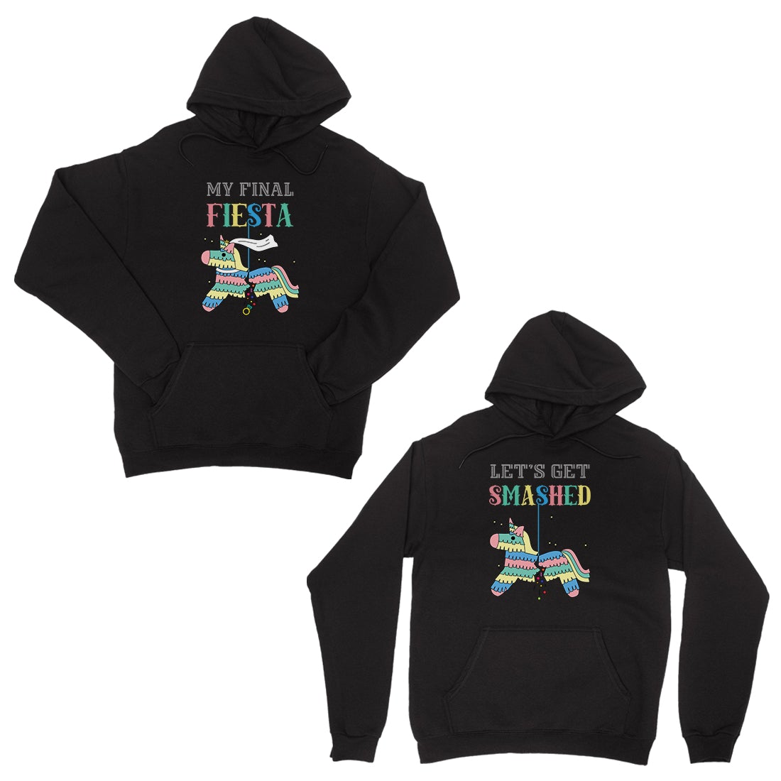 Final Fiesta Smashed Pinata BFF Pullover Hoodies Matching Gift Cool Black
