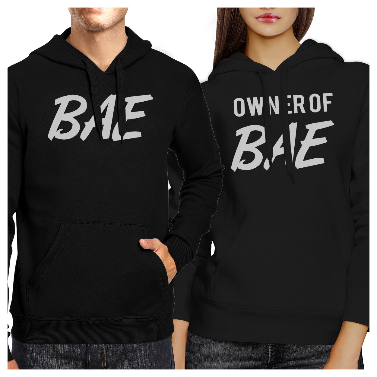 Bae And Owner Of Bae Matching Couple Black Hoodie 365 In Love