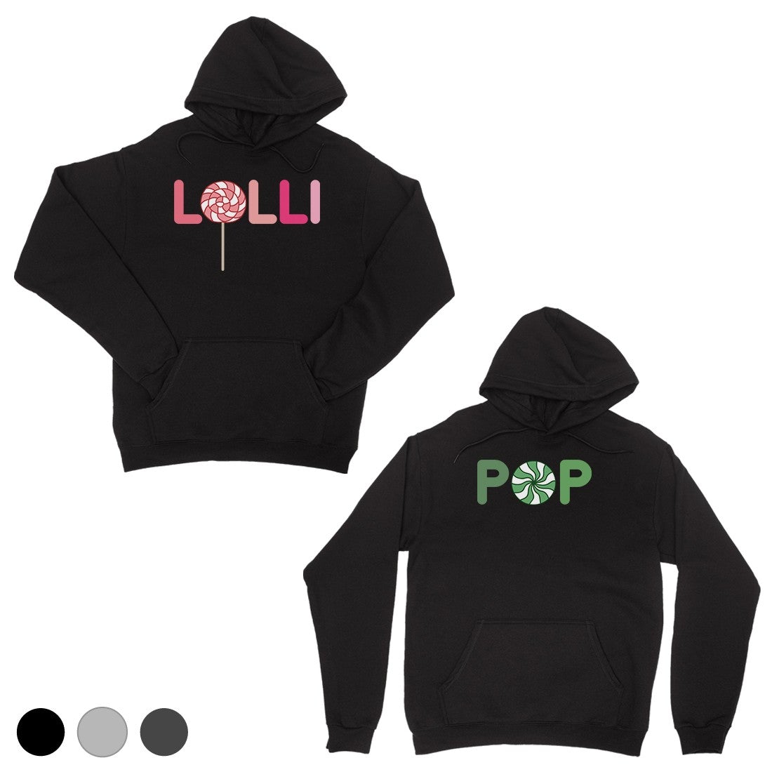 LolliPop Black Couples Matching Hoodies Pullover Funny Gifts