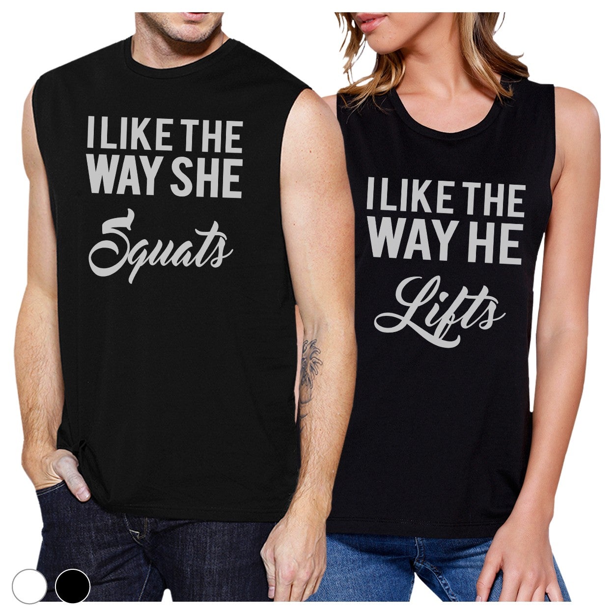 Squats Lifts Cute Workout Shirts Cute Couple Gifts Couple Muscle Tops