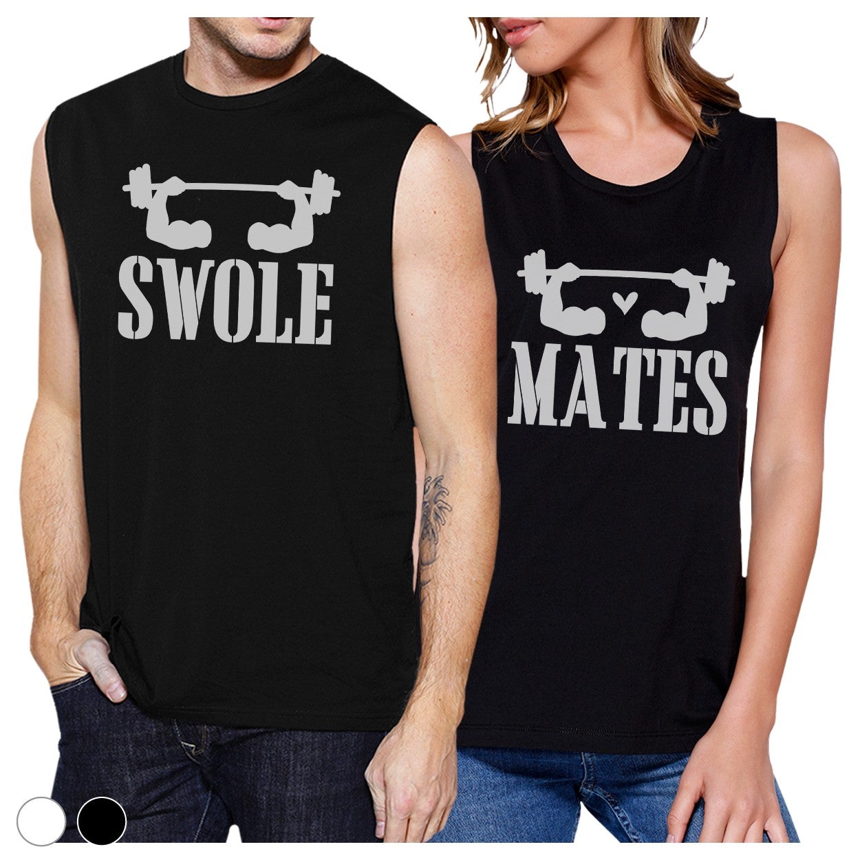 Swole Mates Funny Workout Tops Funny Matching Gifts Couple Muscle