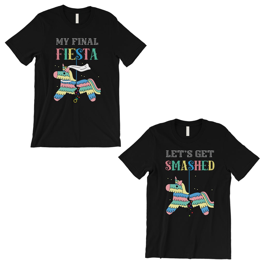Final Fiesta Smashed Pinata Matching Couple Gift Shirts Adorable Black