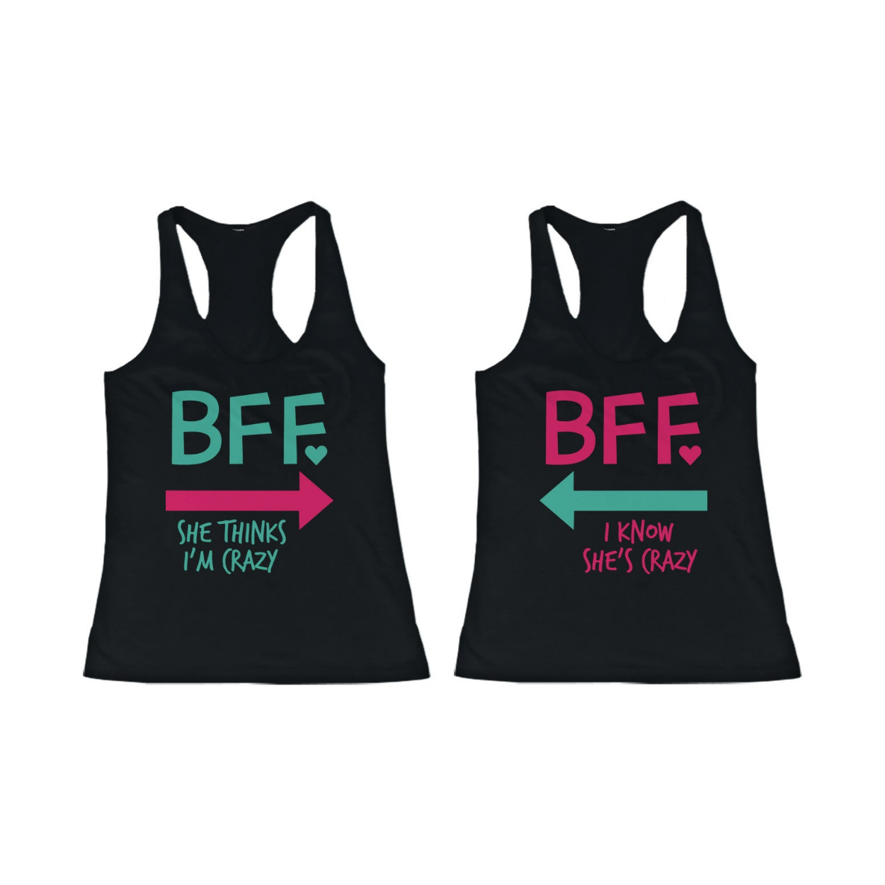 Cute Mint & Pink Best Friend Tank Tops - Matching Bff Tanks - 365 In Love