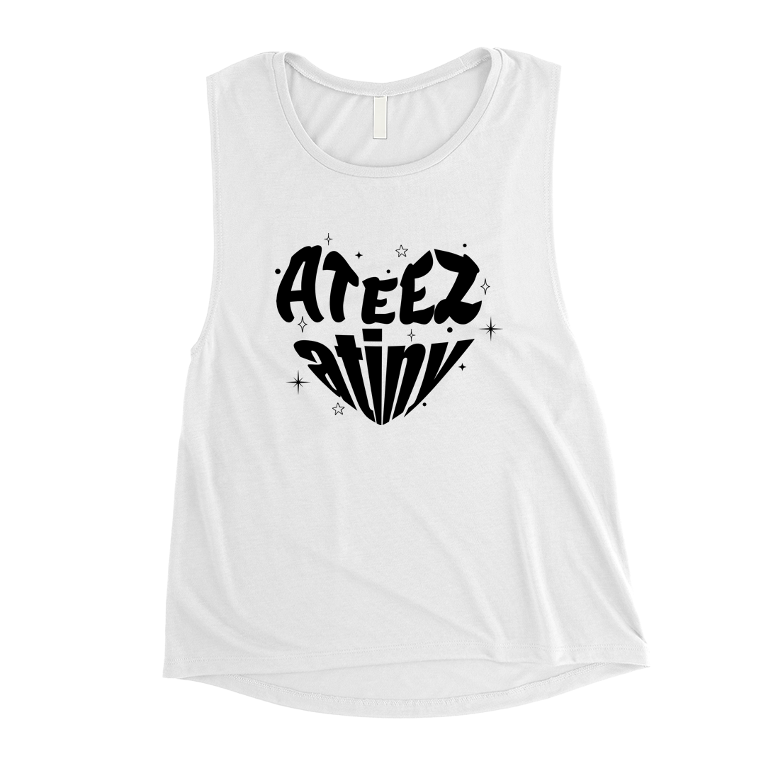 Ateez Atiny Women Muscle tee 365 In Love Gifts for Friends and Family Ateez Atiny 365 Printing INC Muscle Shirts White 1