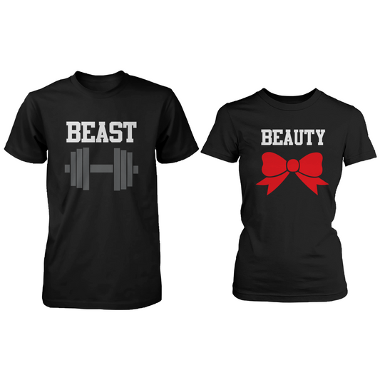 Couple T Shirts For Work Beauty And Beast