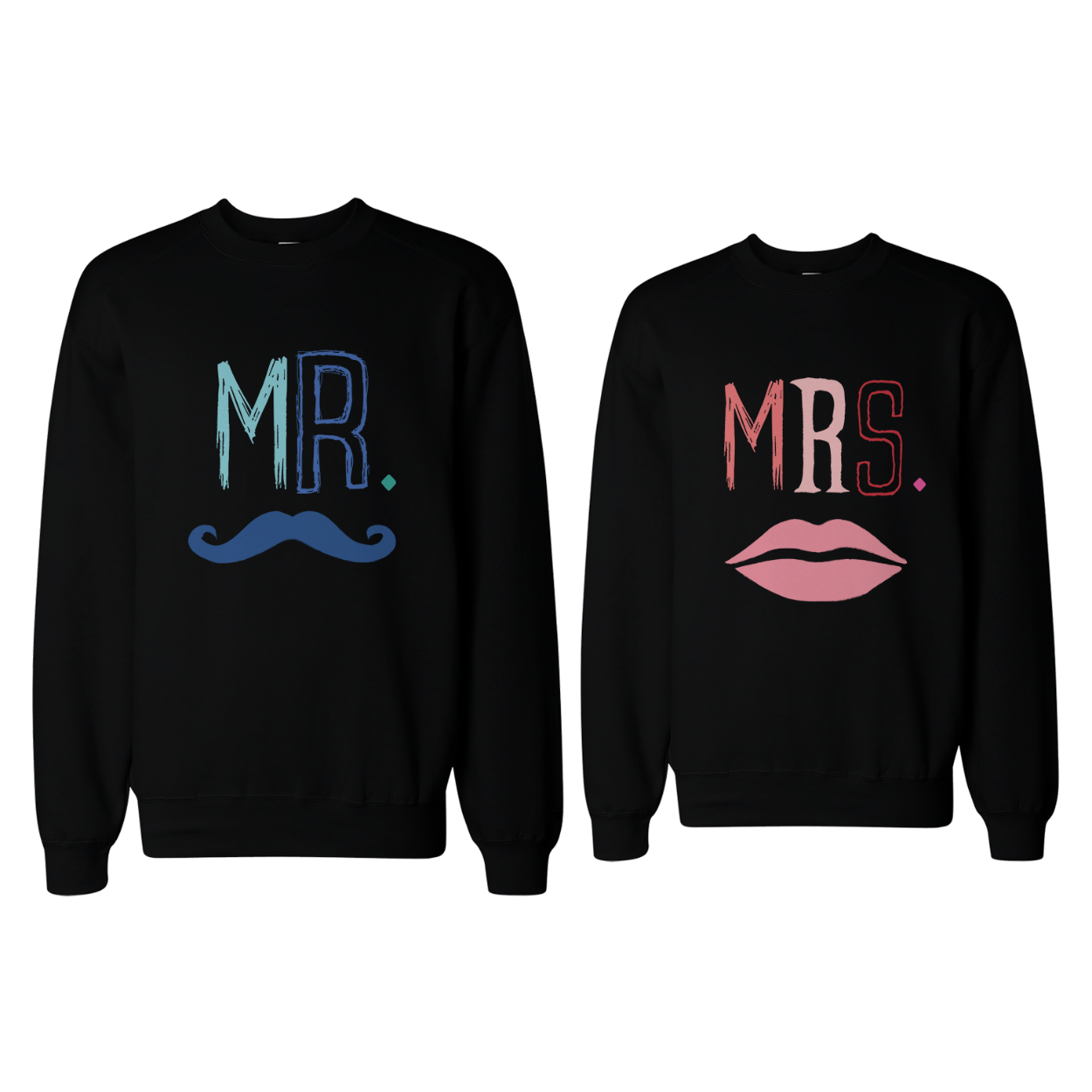 Mr Mustache And Mrs Lips Sweatshirts
