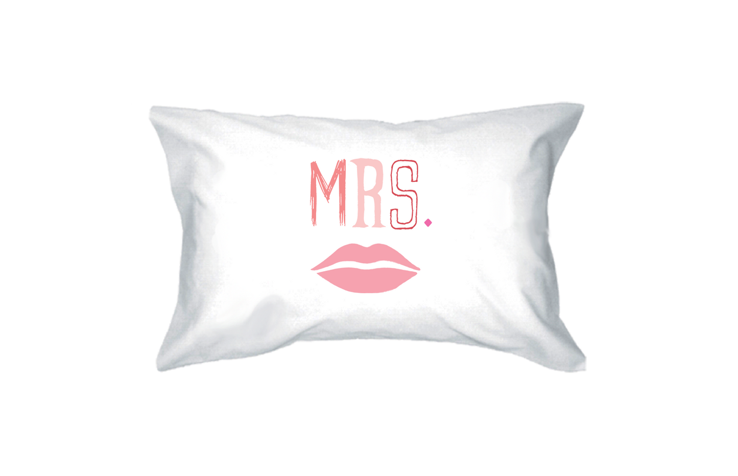 pink mrs lips pillow case