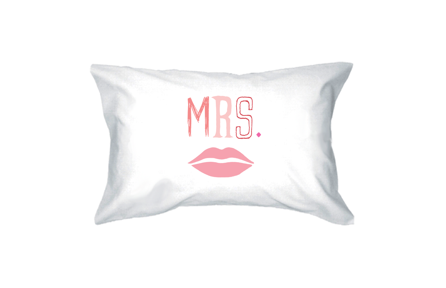 pink mrs lips pillow case