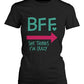 Funny Best Friend Shirts - Crazy Bff Matching Black Cotton T-Shirts - 365 In Love