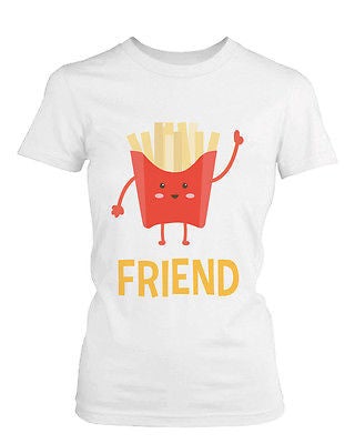 Burger And Fries Bff Shirts Best Friend Matching Tee Cute Friendship Tshirt - 365 In Love
