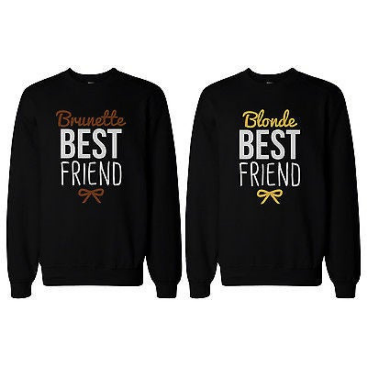 Cute Brunette And Blonde Best Friend Matching Bff Pullover Sweaters - 365 In Love