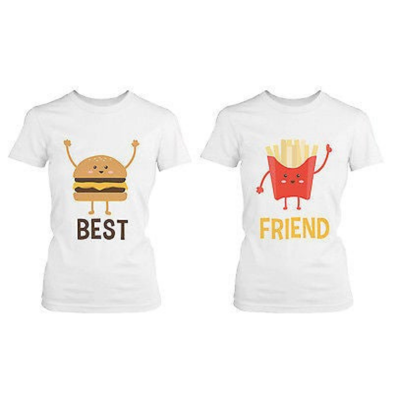 Burger And Fries Bff Shirts Best Friend Matching Tee Cute Friendship Tshirt - 365 In Love