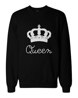 King And Queen Couple Sweatshirts Cute Matching Outfit For Couples - 365 In Love