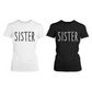 Cute Matching Graphic Shirts For Sisters Black And White Cotton T-Shirts - 365 In Love