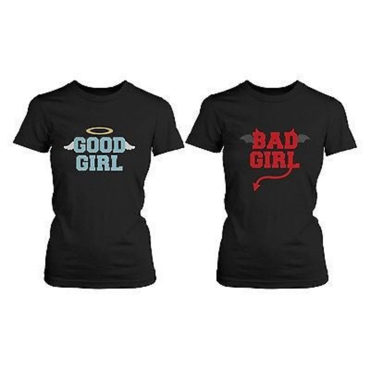 Bff Matching Shirts - Good Girl Bad Girl Best Friends - 365 In Love