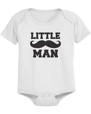Dad And Baby Matching White T-Shirt And Bodysuit Set - Big Man And Little Man - 365 In Love