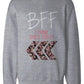 Crazy Bff Floral Print Grey Sweatshirts For Best Friends Matching Sweater - 365 In Love