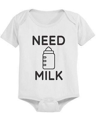 Daddy And Baby Matching T-Shirt And Bodysuit Set - Need Beer And Need Milk - 365 In Love