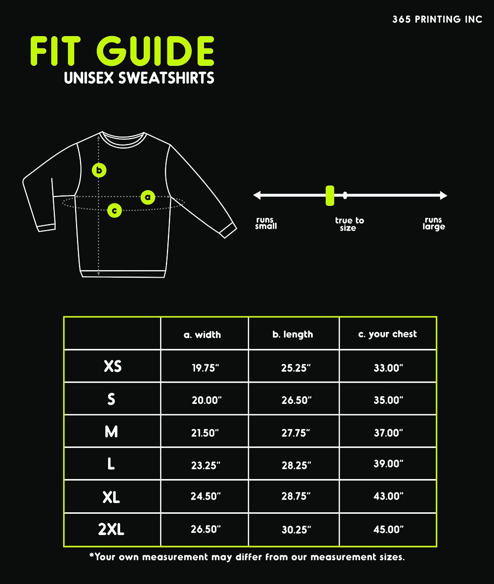 Fists Pound BFF Matching Black Sweatshirts Fit Guide