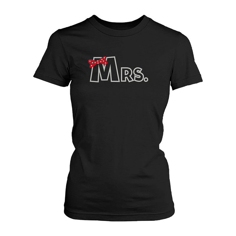 Mr And Mrs Ribbon Couple T-Shirts Cute Matching Couple Tee Wedding Gifts Ideas - 365 In Love