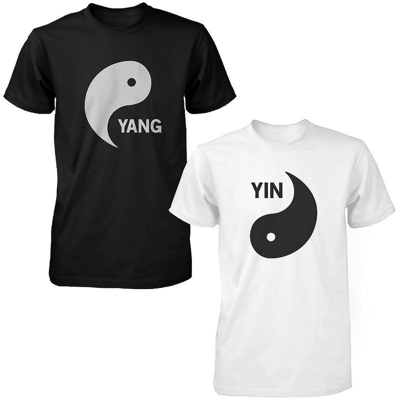 Yin Yang Black And White Shirts Matching Tshirts Cute Asian Couple Tees - 365 In Love