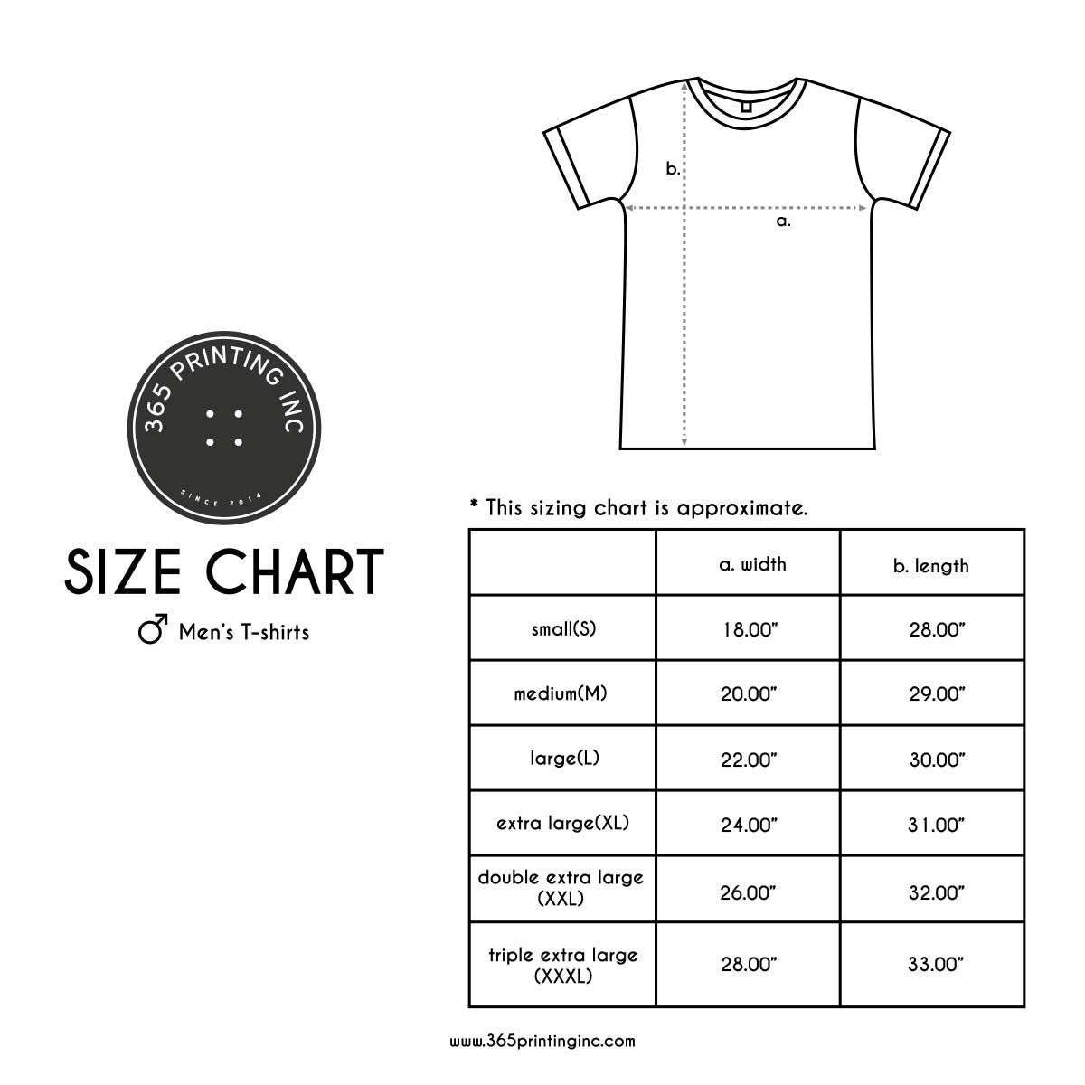 Daddy Mommy and Baby Matching Bear Family T-Shirt / Bodysuit (Sold Separately) Size Chart
