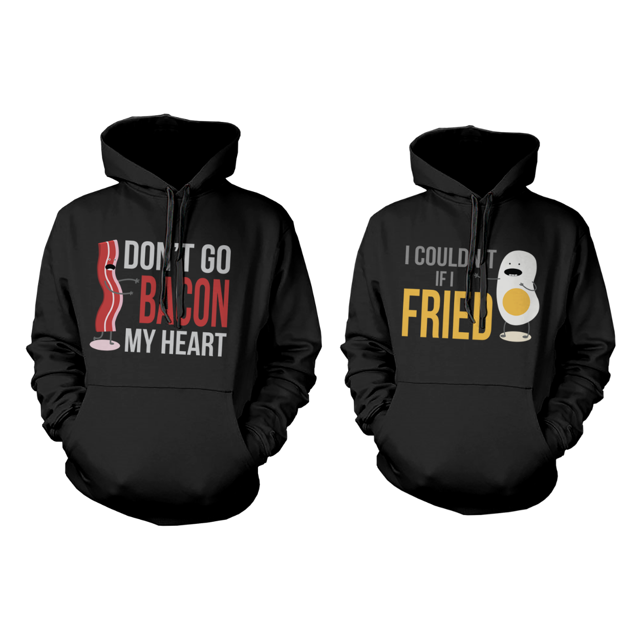 Funny Bacon And Egg Hoodie For Couples