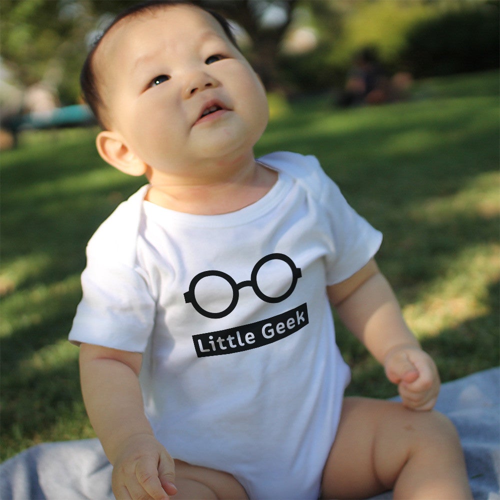 Funny Big Geek Little Geek Matching Dad Shirt And Baby Bodysuit - 365 In Love
