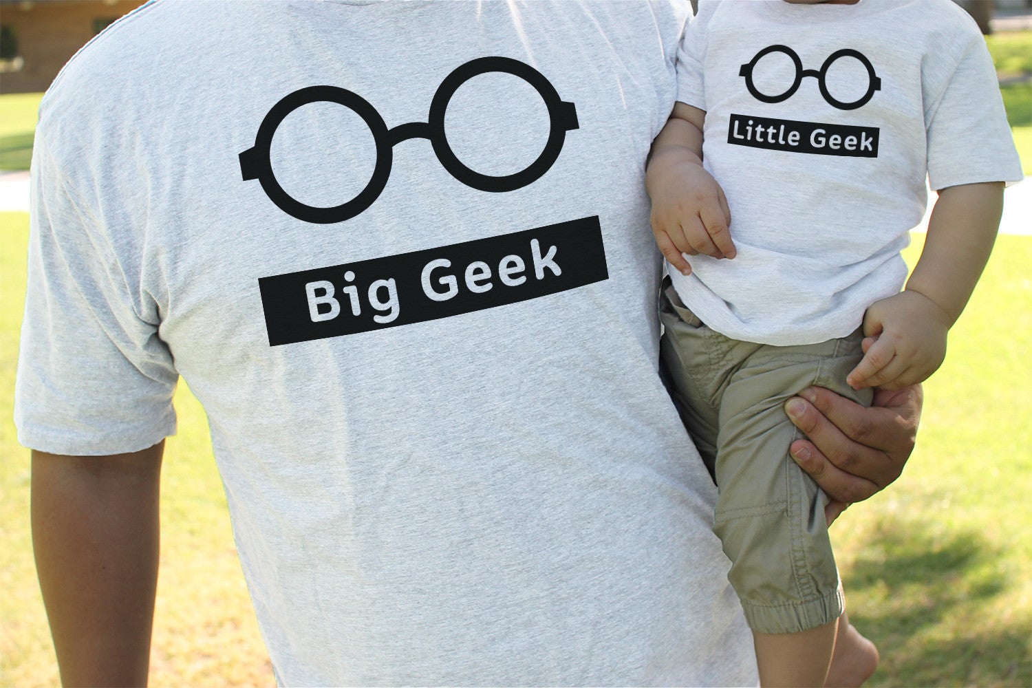 Funny Big Geek Little Geek Matching Dad Shirt And Baby Shirt - 365 In Love