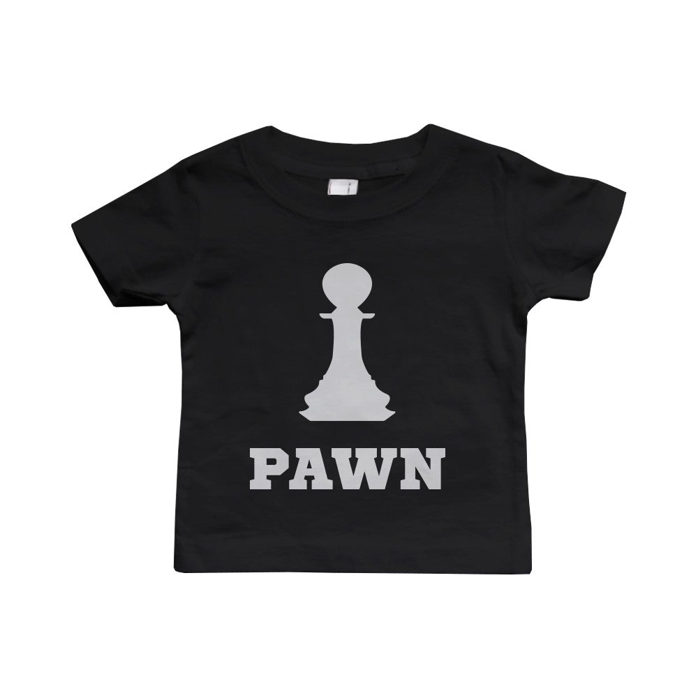 Chess Pieces Family Matching Shirts King Queen Parents and Pawn Infant Bodysuit Black