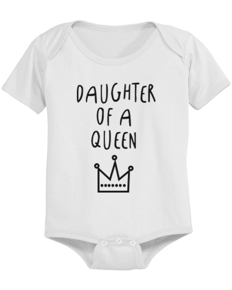 Mother Of Princess Mom, Daughter Of Queen Baby Girl Bodysuit Matching Outfits - 365 In Love