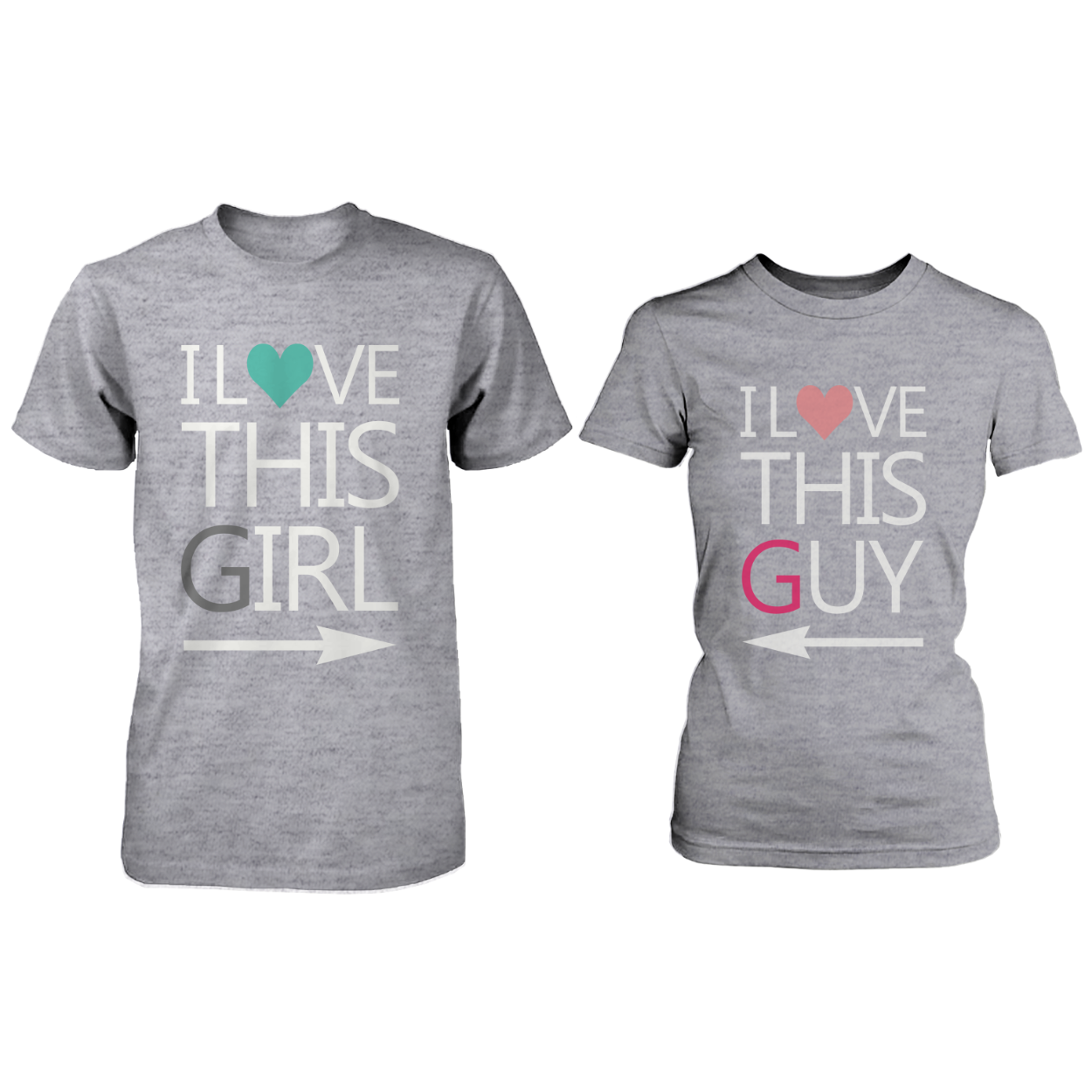 I Love This Guy And I Love This Girl Couple Shirts