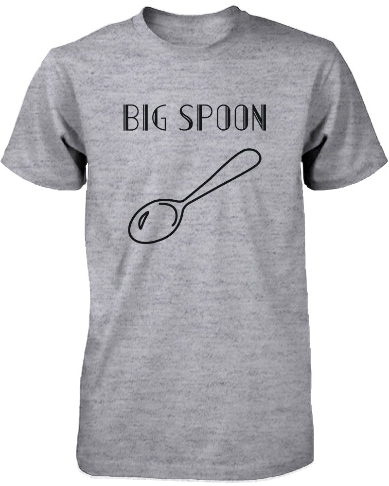 Big Spoon And Little Spoon Couple Shirt Cute Matching T-Shirts Heather Grey Tees - 365 In Love