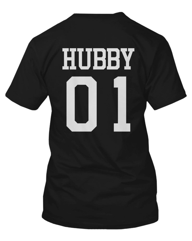 Hubby 01 Wifey 01 Matching Couple T Shirts His And Hers Gifts For Loved One - 365 In Love