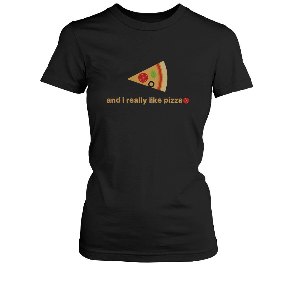 I Like You More Than Pizza Matching Couple T-Shirts Valentines Day Gift Foodies - 365 In Love