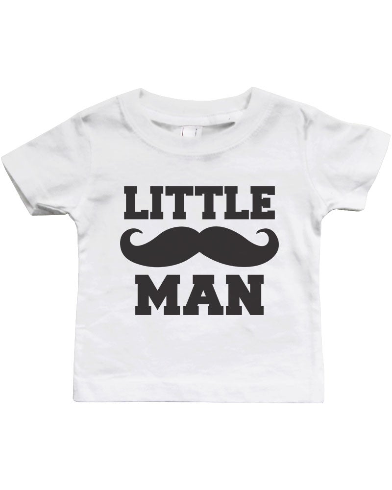 Daddy And Baby Matching T-Shirt Set - Big Man Little Man Infant White Tee - 365 In Love