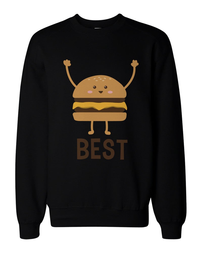 Burger and Fries BFF Sweatshirts Best Friend Matching Pullover Fleece