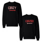 Funny Crazy And Crazier Bff Matching Sweatshirts Front And Back Design - 365 In Love