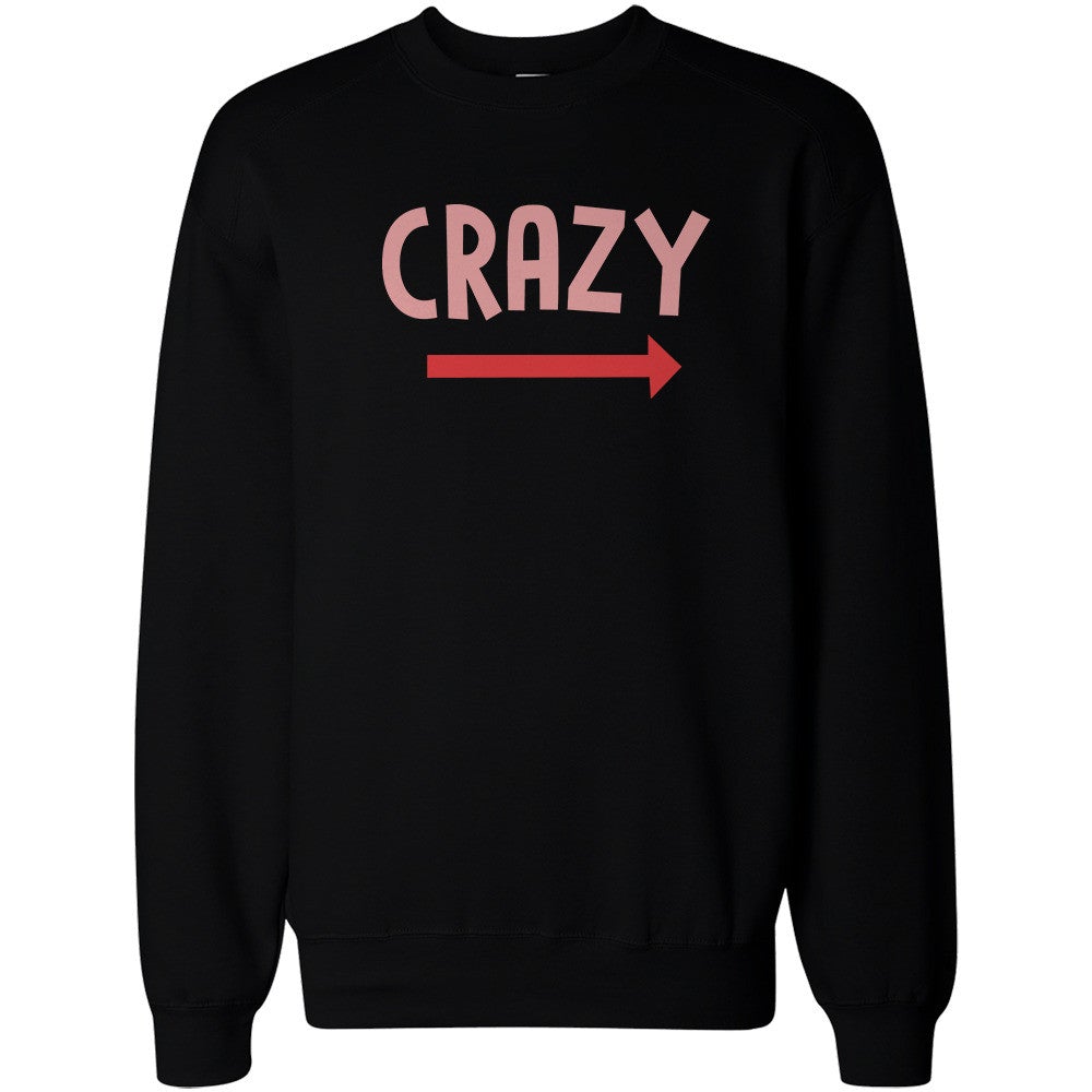 Funny Crazy And Crazier Bff Matching Sweatshirts Front And Back Design - 365 In Love